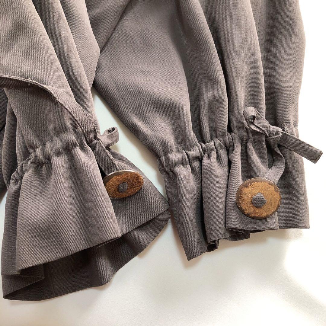 ヨーガンレール*ロングコート　カーディガン　羽織　フード付 グレー