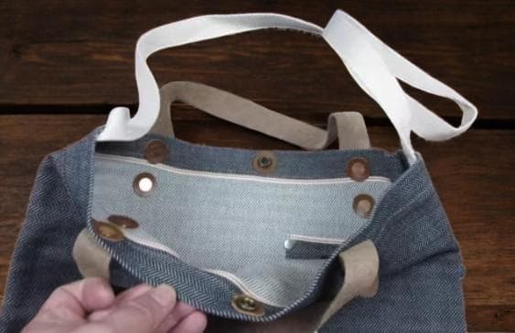 ☆まるこ☆【DOUBLE RLヘリンボーン柄キャンバストートバッグ グレー