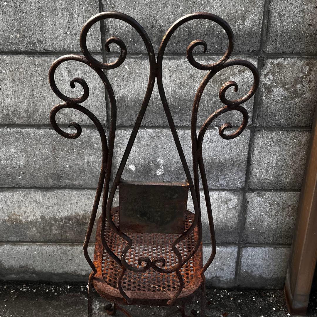 フランスアンティーク，アイアンチェアー