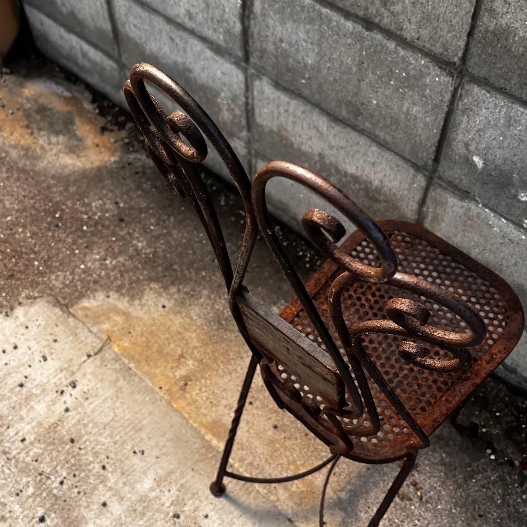 フランスアンティーク，アイアンチェアー