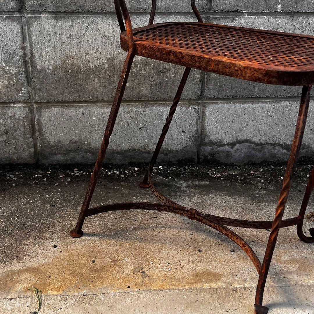 フランスアンティーク，アイアンチェアー