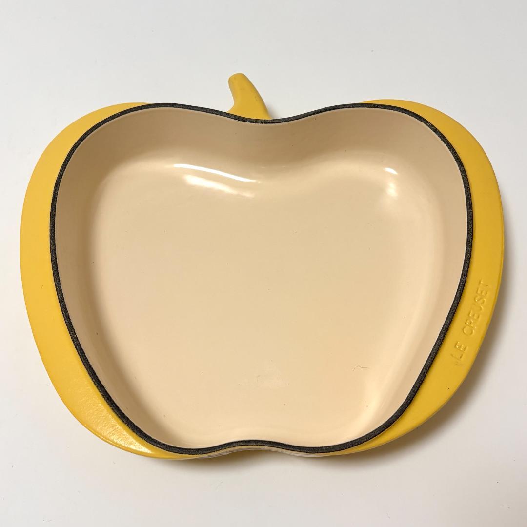 【新品・未使用】ルクルーゼ アップルディッシュ プレート鍋グリル ミモザ