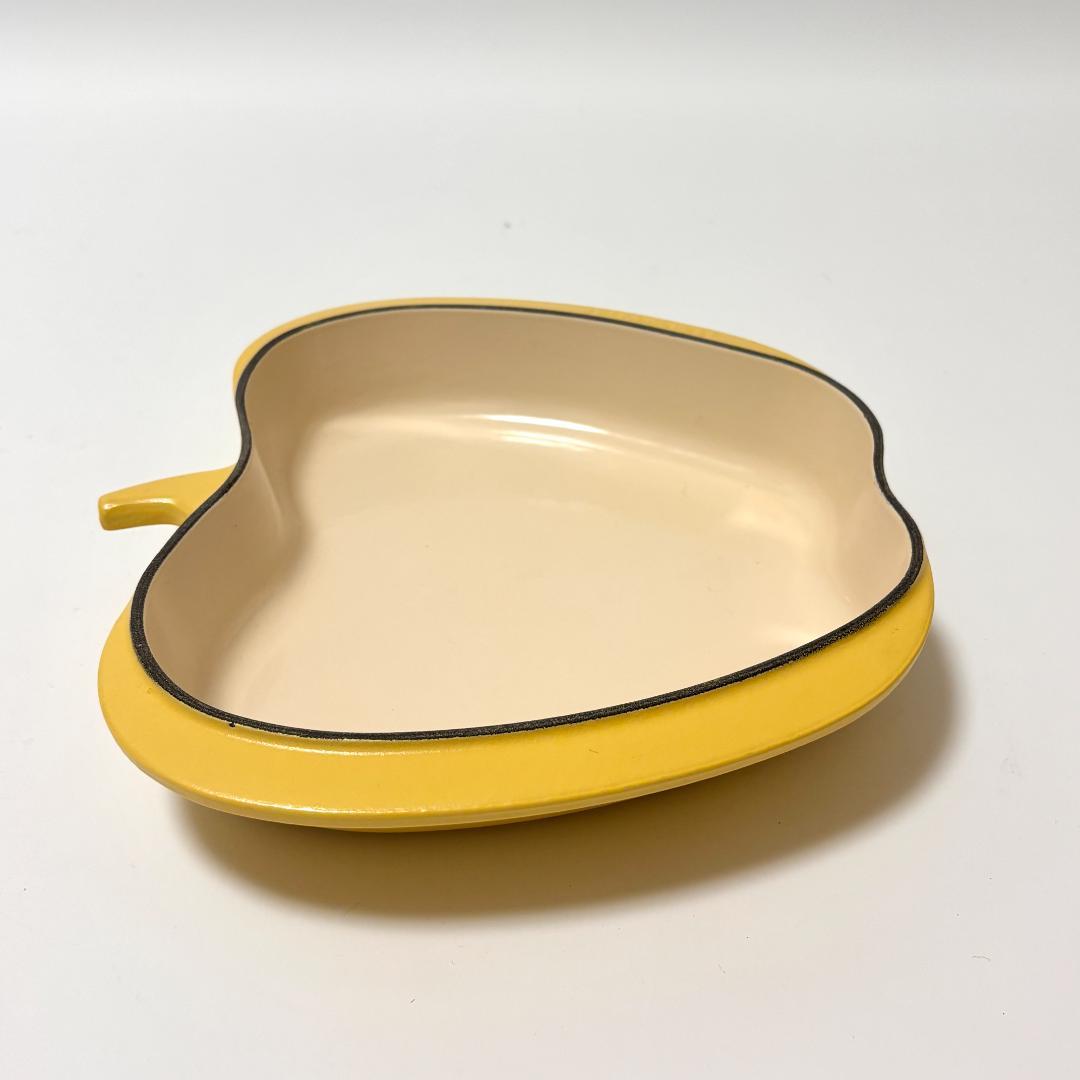 【新品・未使用】ルクルーゼ アップルディッシュ プレート鍋グリル ミモザ