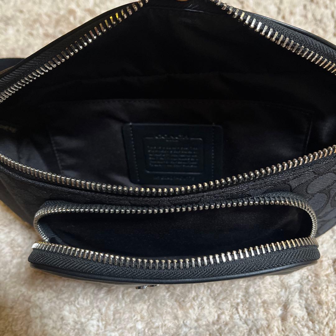 新作　COACH　レーサー ベルトバッグ・シグネチャー ジャカード　ボディバッグ