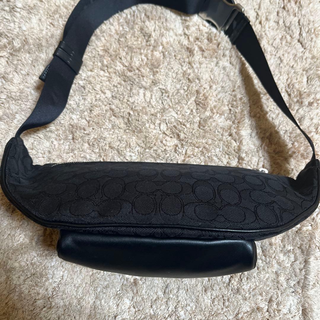 新作　COACH　レーサー ベルトバッグ・シグネチャー ジャカード　ボディバッグ