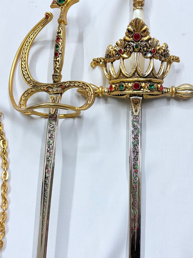 レイピア 細剣 西洋 剣 片手剣 武具 模造刀 コスプレ 合皮鞘 2本セット