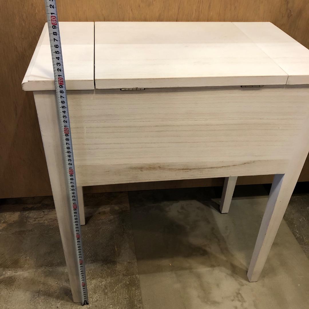 ドレッサー　椅子付き　収納付き　桐材　アンティーク調　シャビー