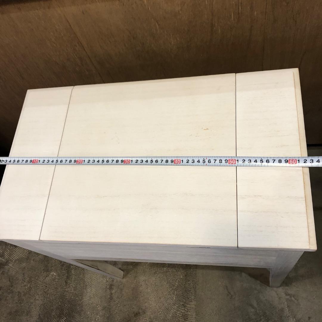 ドレッサー　椅子付き　収納付き　桐材　アンティーク調　シャビー