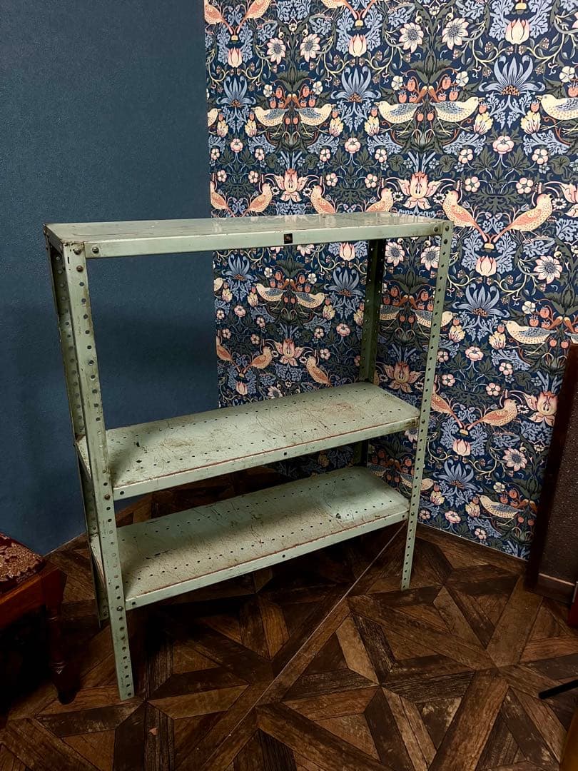 ltm＊薄緑 鉄製 棚 ラック インテリア アンティーク ビンテージ