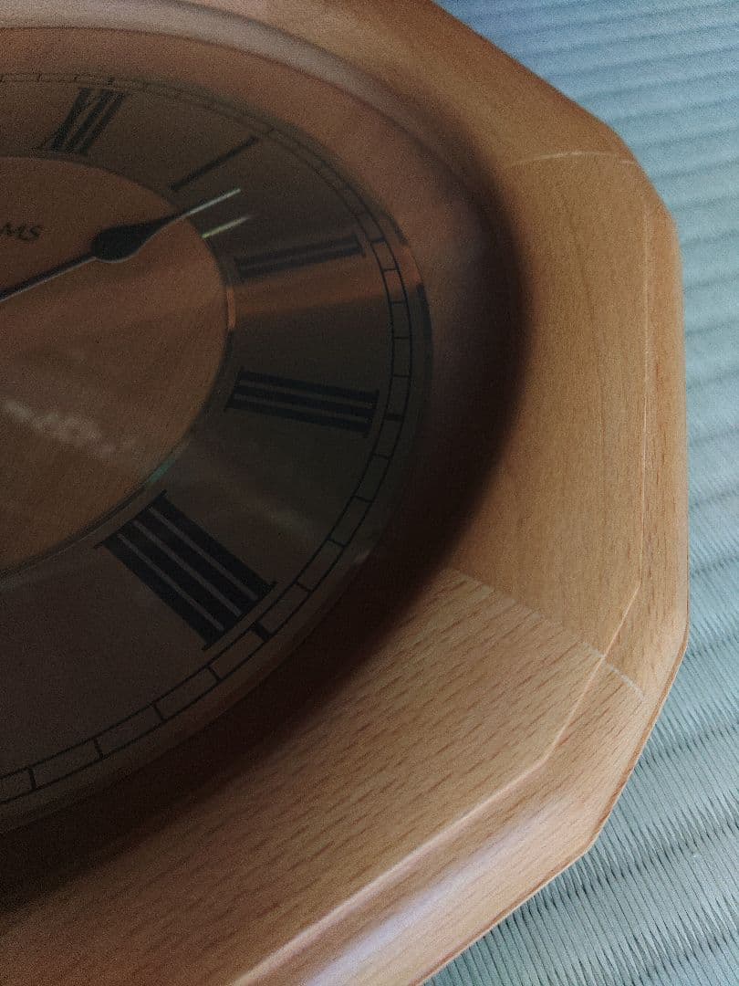 未使用品　箱付　AMS　北欧　ドイツ製　ユンハンス　無垢　オーク　壁掛け　時計