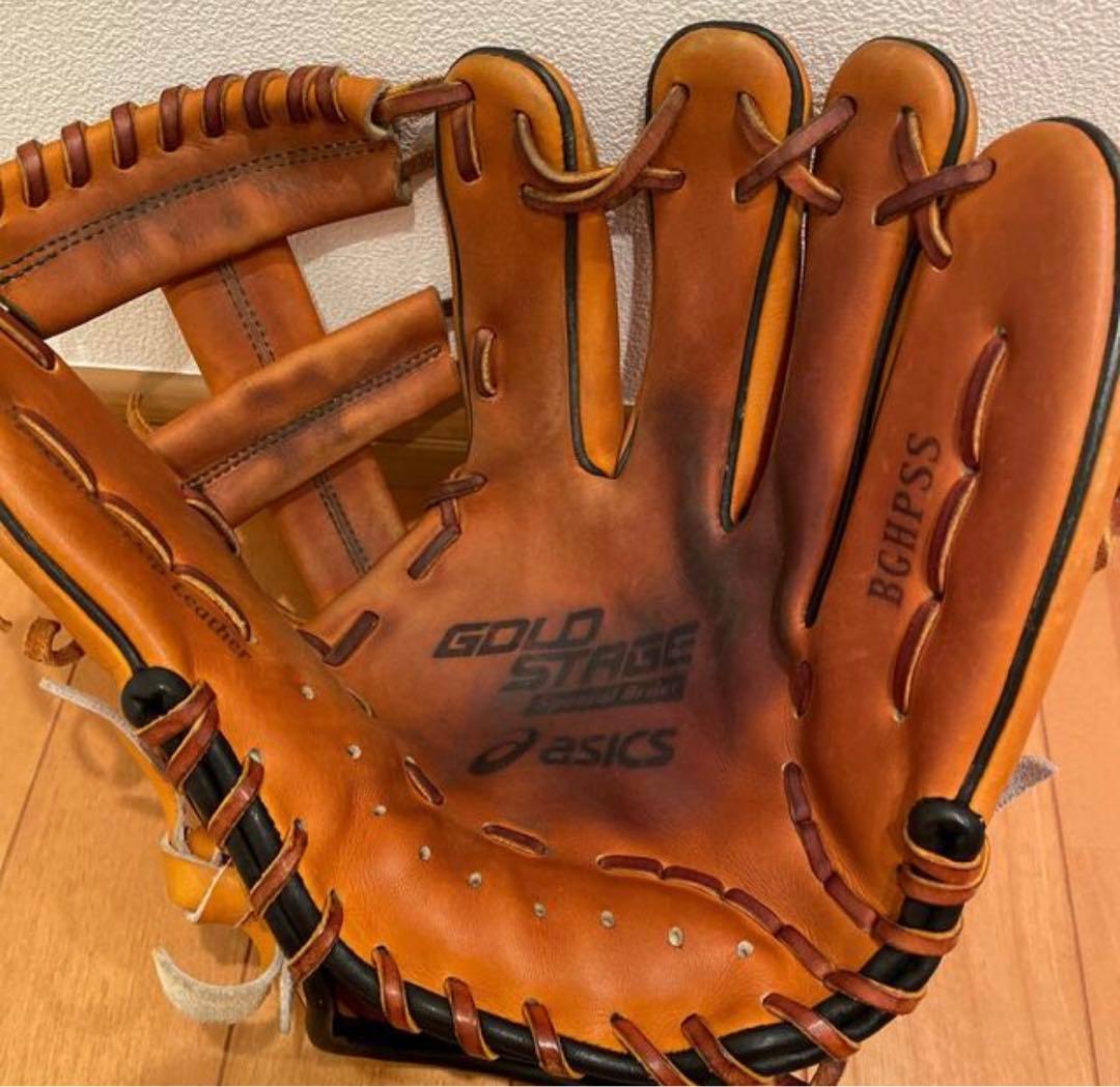 アシックス　ゴールドステージ　硬式　内野　グローブ　元プロ
