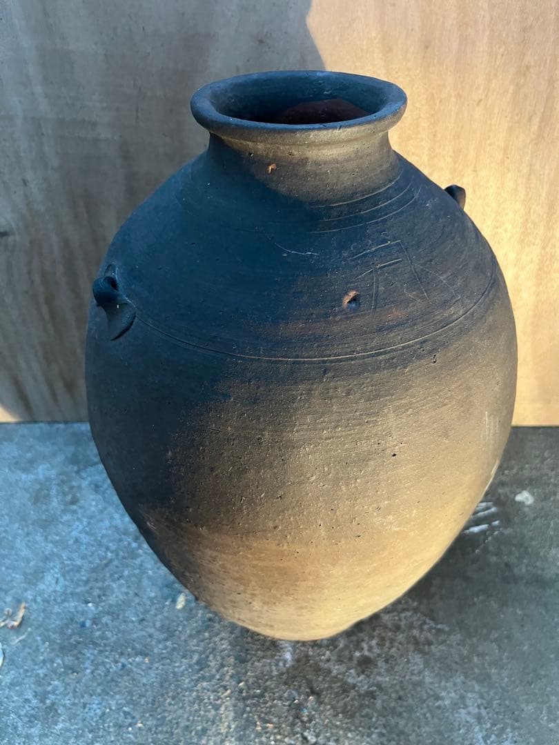 備前焼 古備前 桃山時代大陶印　上作 2耳壺大壺アンティーク風状態が良現状品のみ