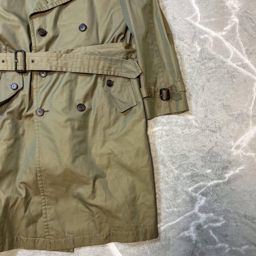 【美品】KENNES トレンチコート ライナー付き 玉虫色 裏地 チェック L