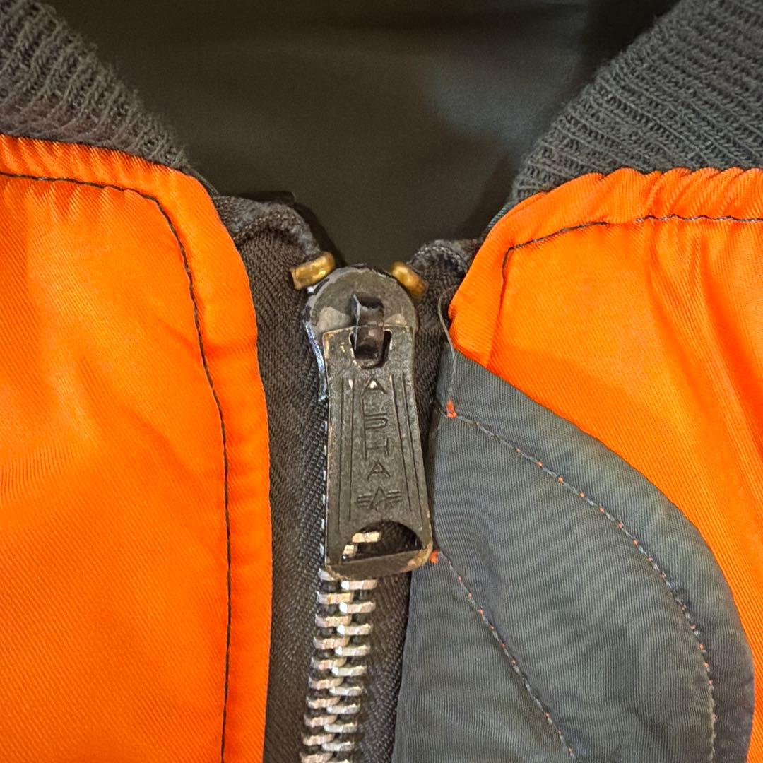 80s アルファインダストリーズ MA-1 usa 旧黒タグ　Mサイズ