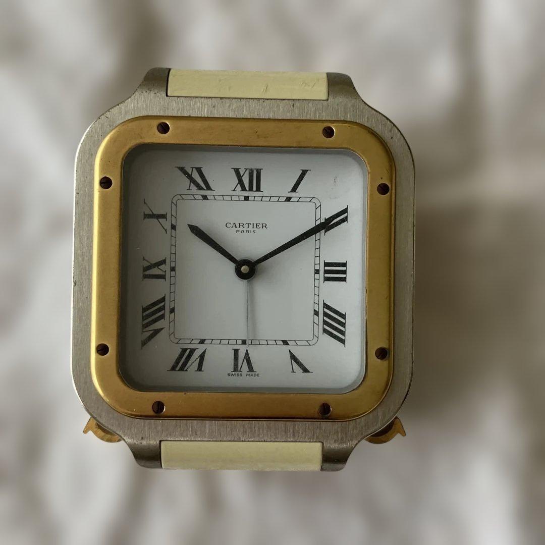 【極美品・液漏れなし】カルティエ サントス トラベルクロック 7508