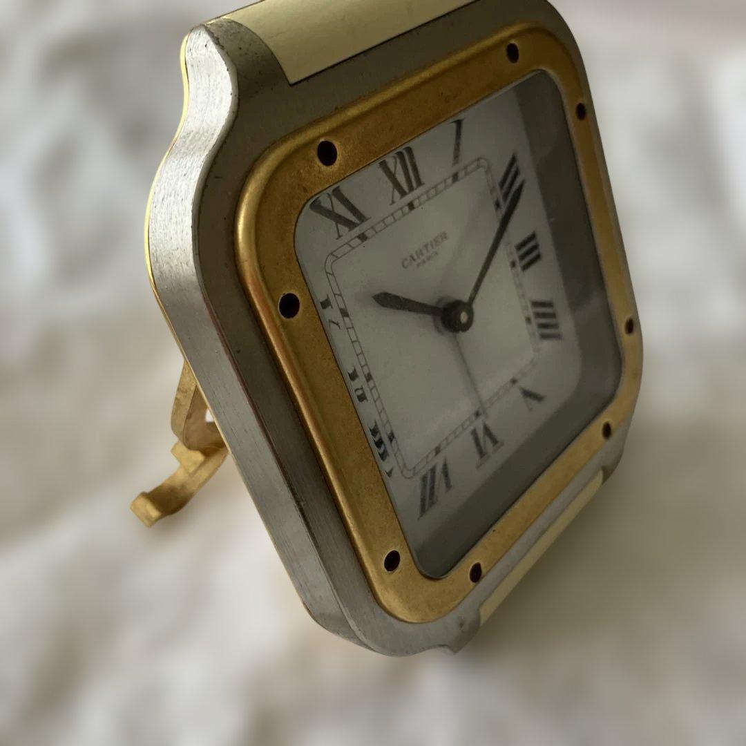 【極美品・液漏れなし】カルティエ サントス トラベルクロック 7508
