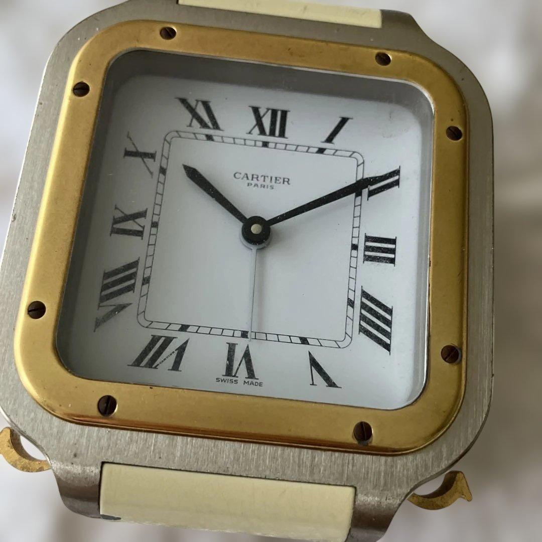 【極美品・液漏れなし】カルティエ サントス トラベルクロック 7508
