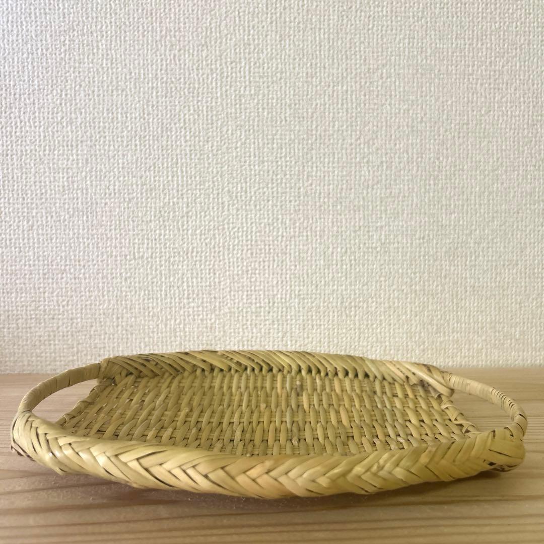 橋本晶子 すず竹 鳥越竹細工 手付きざる 楕円ざる