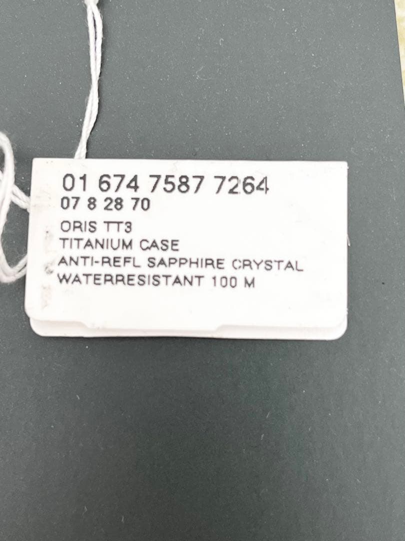 箱ギャラ有り 希少 オリス TT3 チタン クロノグラフ 自動巻