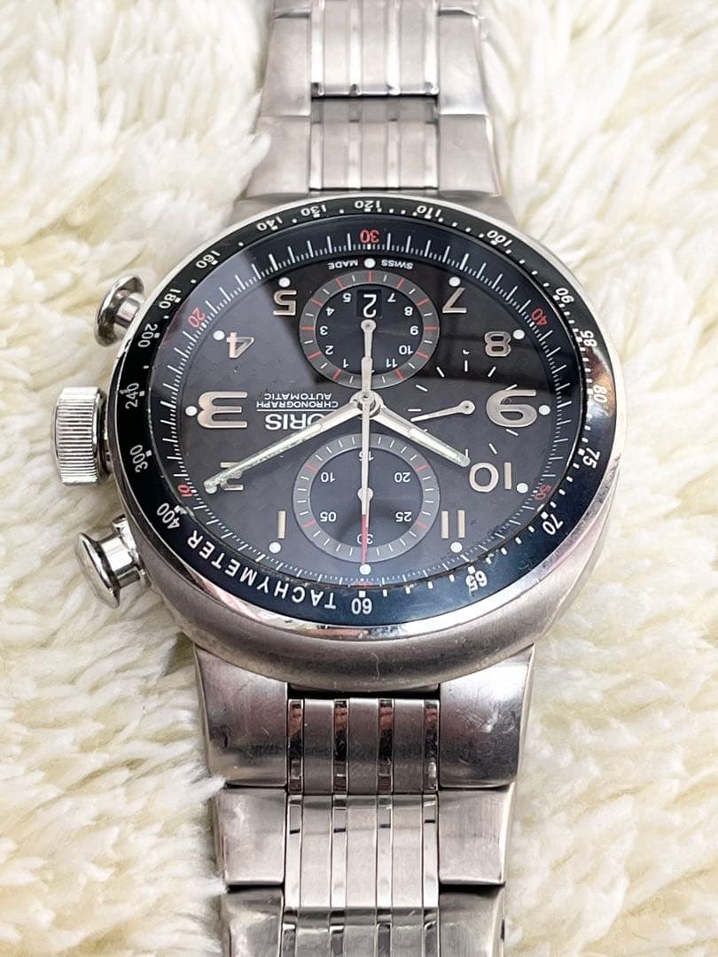箱ギャラ有り 希少 オリス TT3 チタン クロノグラフ 自動巻