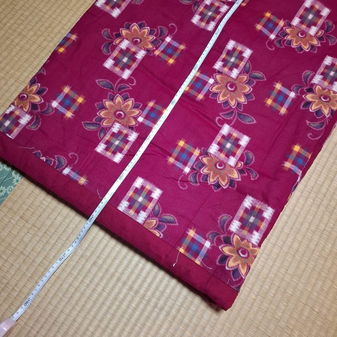 どてら　かいまき布団　手作り　昭和レトロ