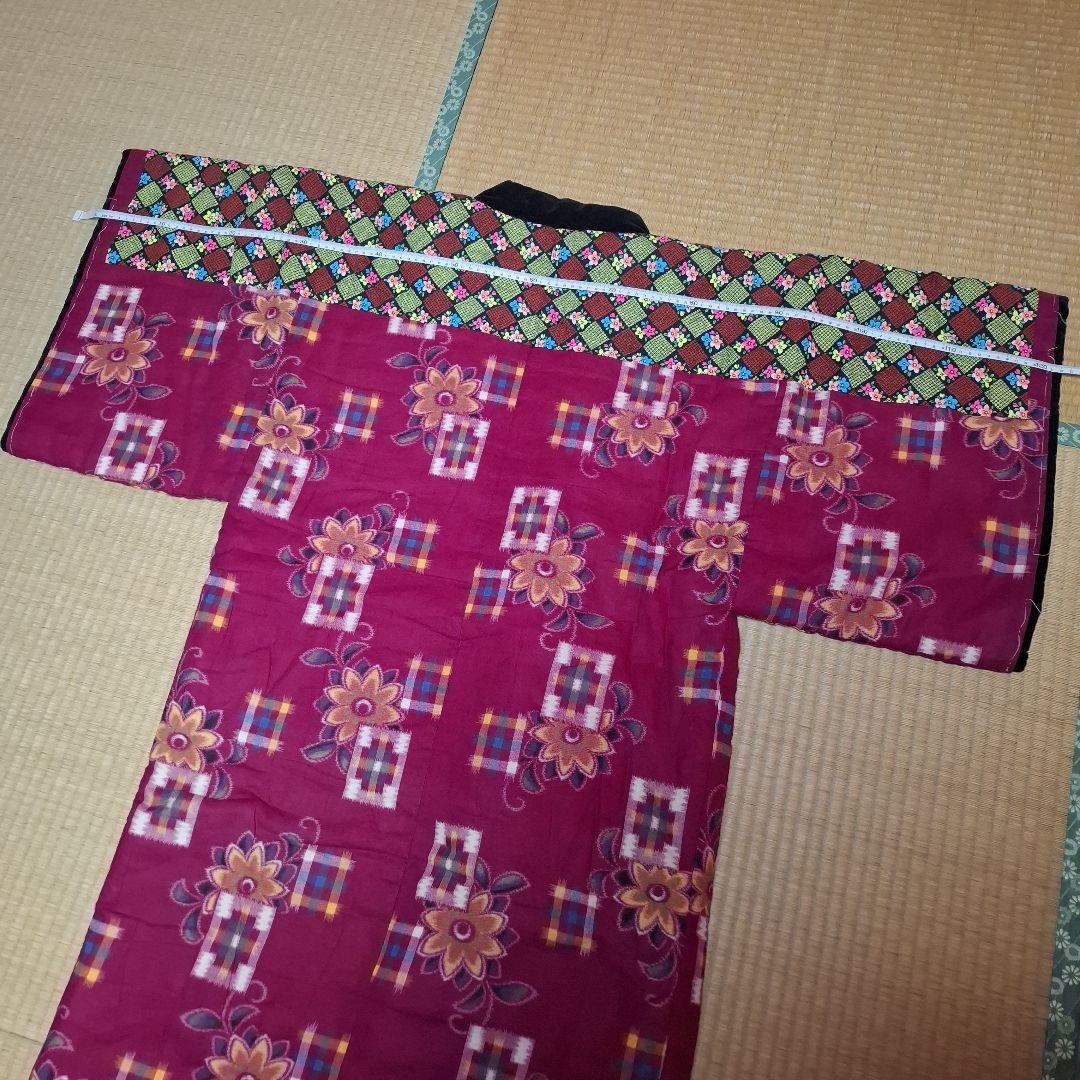 どてら　かいまき布団　手作り　昭和レトロ