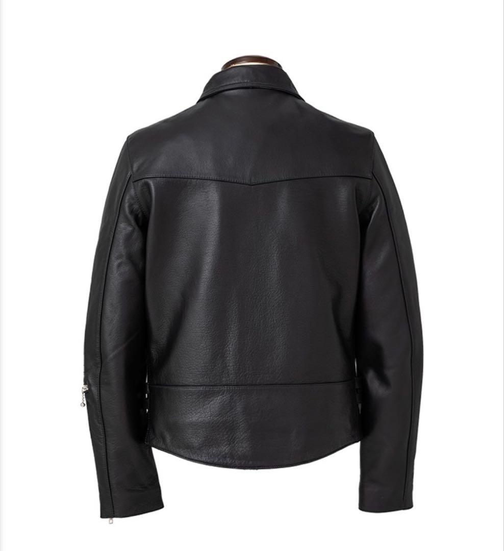 HORN WORKS UKダブルライダースジャケット ブラック L ロンジャン