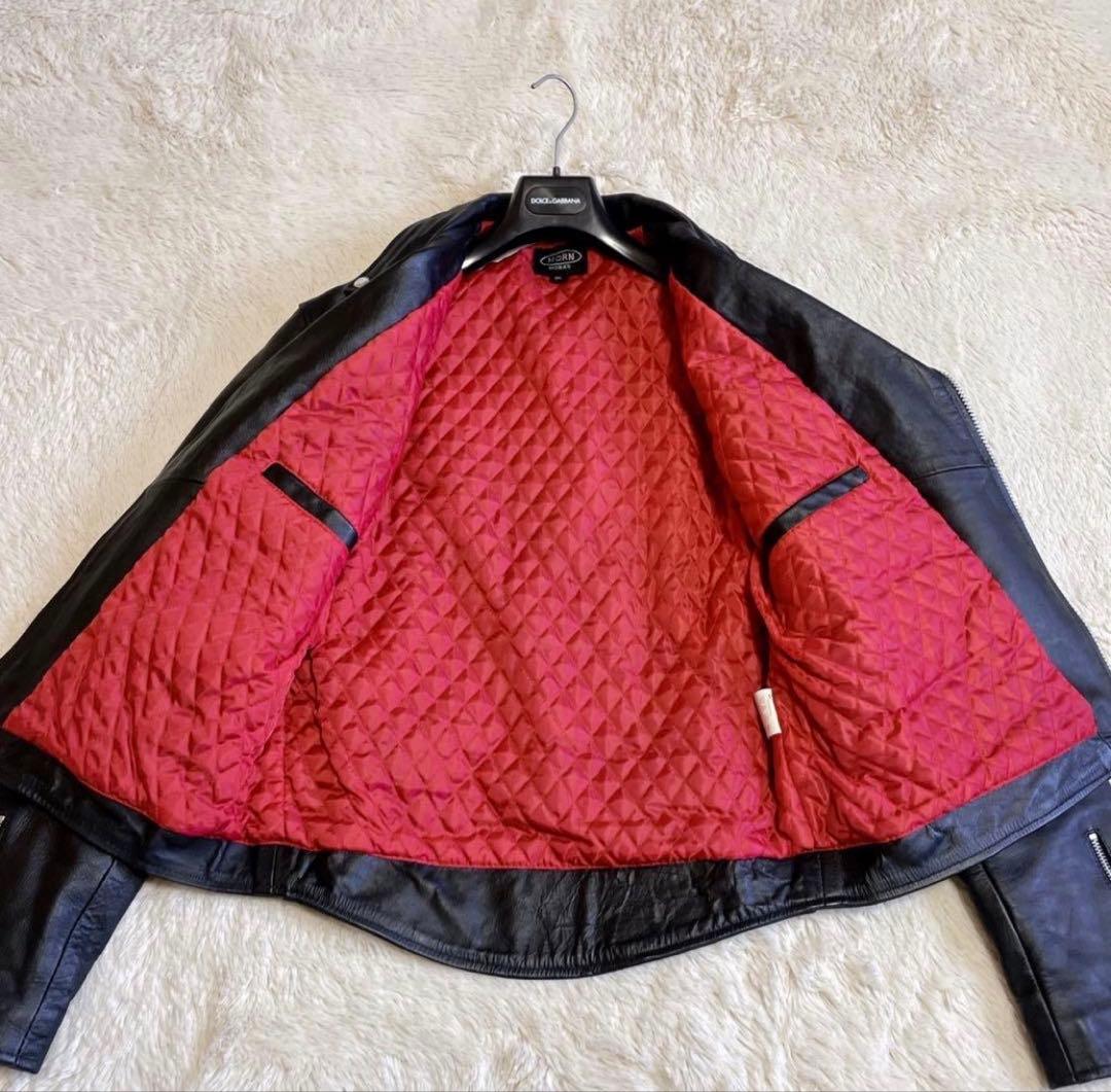 HORN WORKS UKダブルライダースジャケット ブラック L ロンジャン