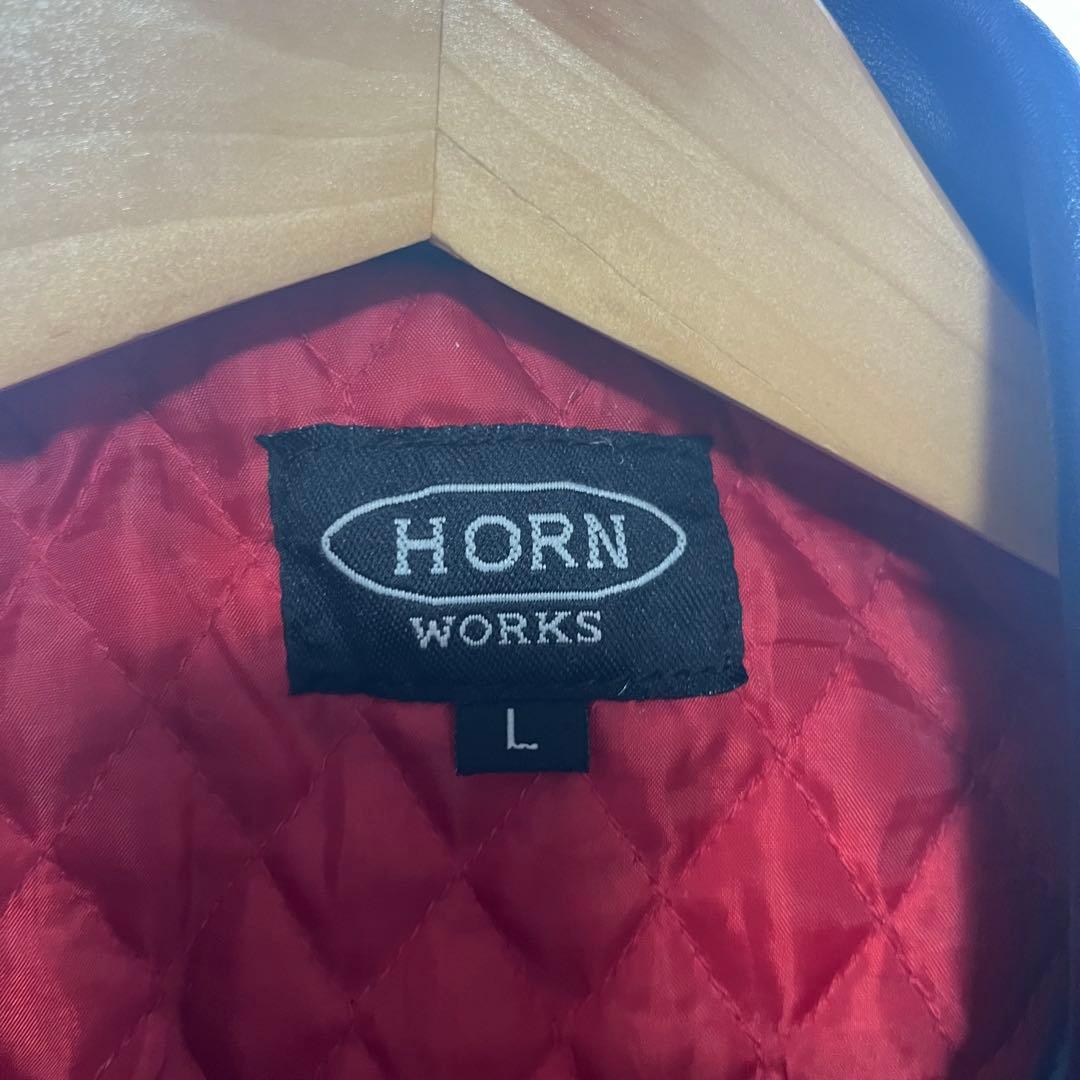 HORN WORKS UKダブルライダースジャケット ブラック L ロンジャン