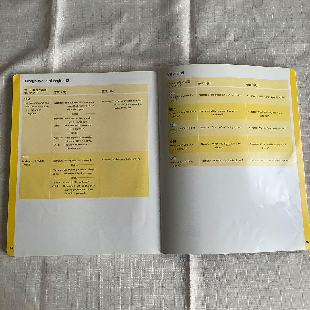 ディズニー トークアロング　Ｑ＆Ａカード　ディズニー英語システム　DWE