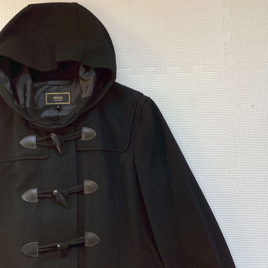 【在庫限り】ダッフルコート　スクールコート　黒　L　レディース　23111