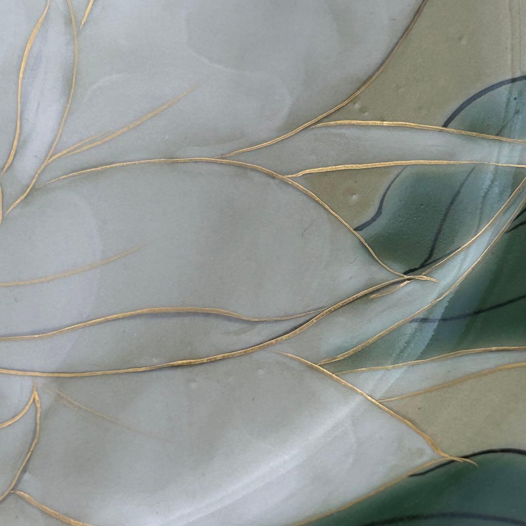 【未使用】清水焼　京焼　陶葊　陶あん　深皿　月下美人