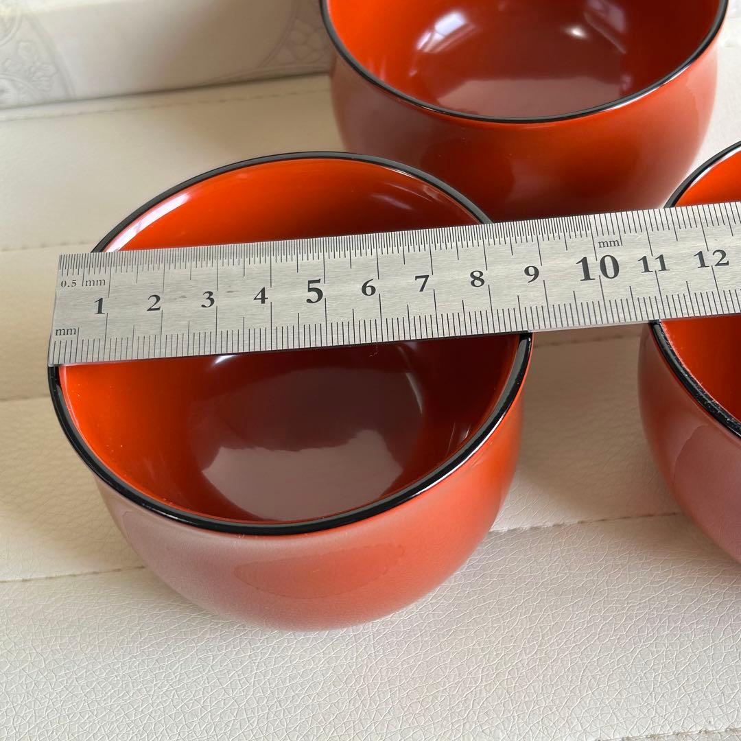 輪島塗　木製漆器　小鉢揃　5枚セット　汁椀　ボウル　つゆ鉢　デザートカップ