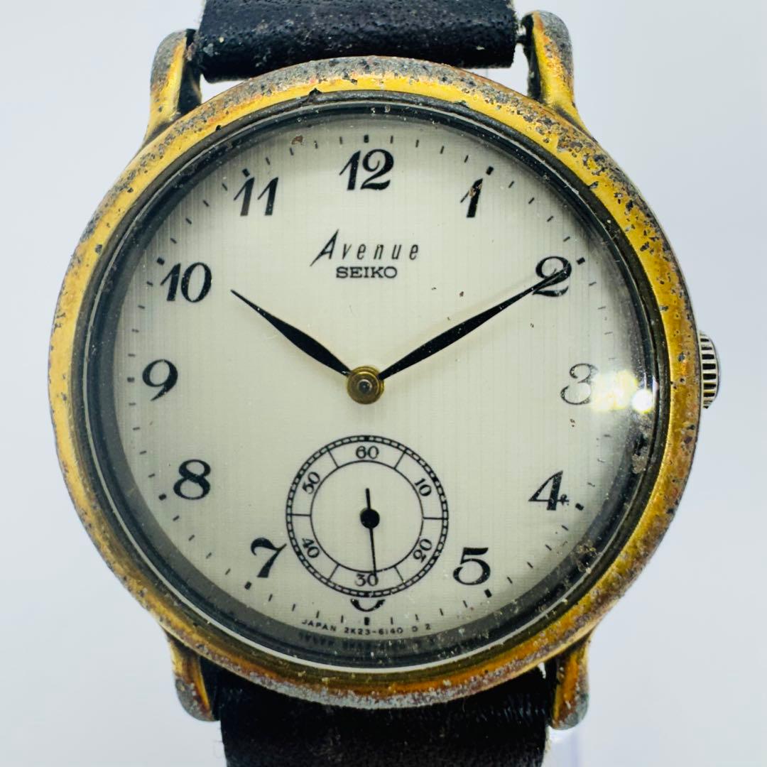 ✨SEIKO✨セイコー✨アベニュー✨ホワイト文字盤✨2K23-6120✨腕時計✨