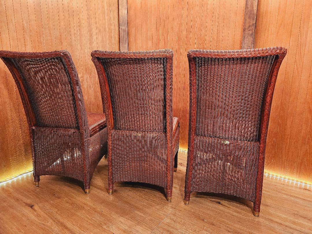 ロイドルーム LLOYD LOOM ハイバックチェア イギリスアンティーク １脚