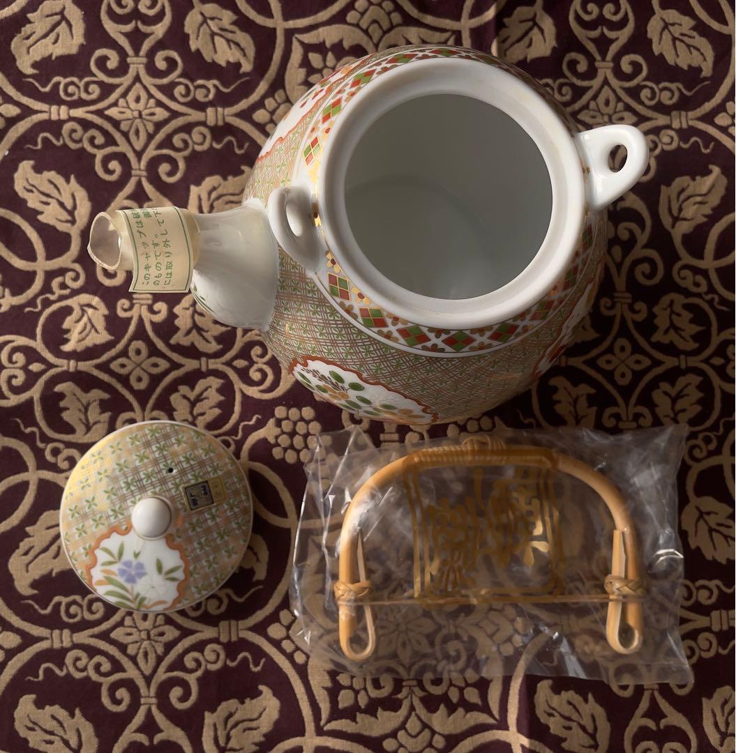 56未使用保管品前畑陶器庫山窯金彩狩衣土瓶茶器超プレミアムな逸品入手困難