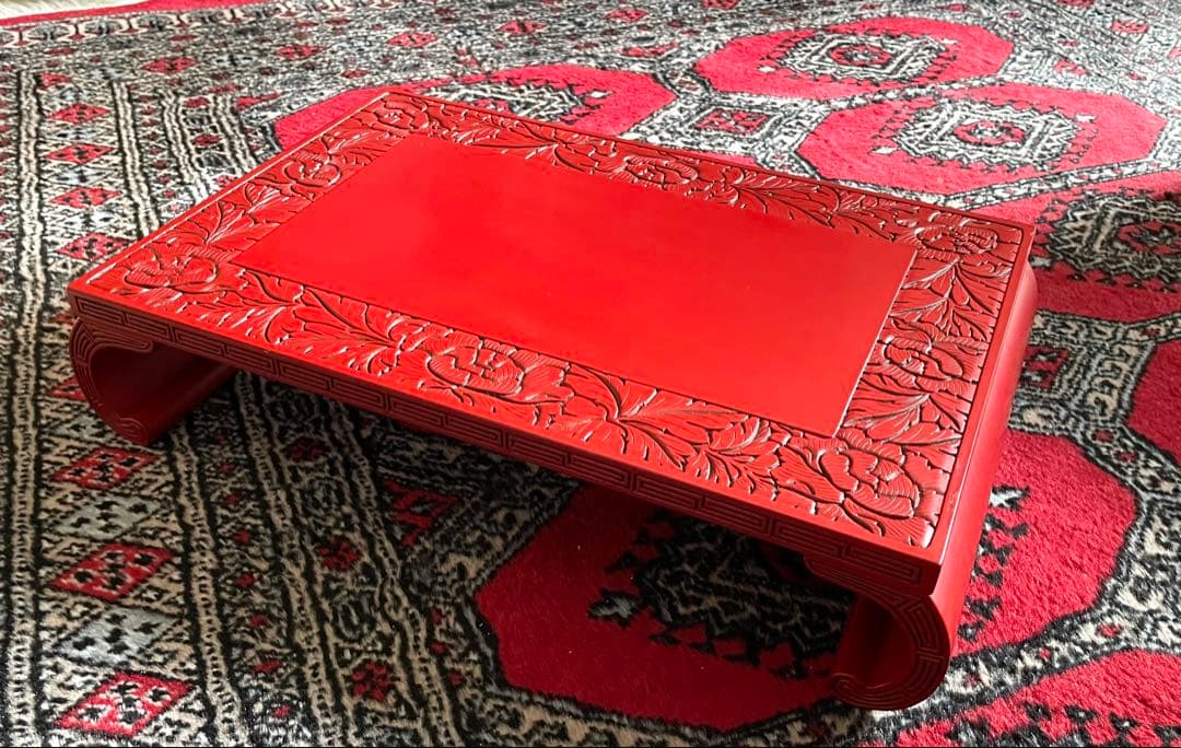 【希少品】村上木彫堆朱 花台