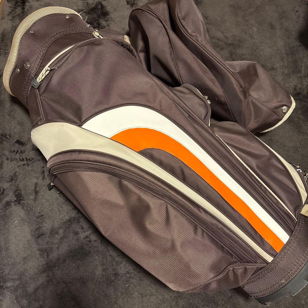 レディース　キャディバック　ゴルフバッグ・キャディバッグ ブラウン/オレンジ