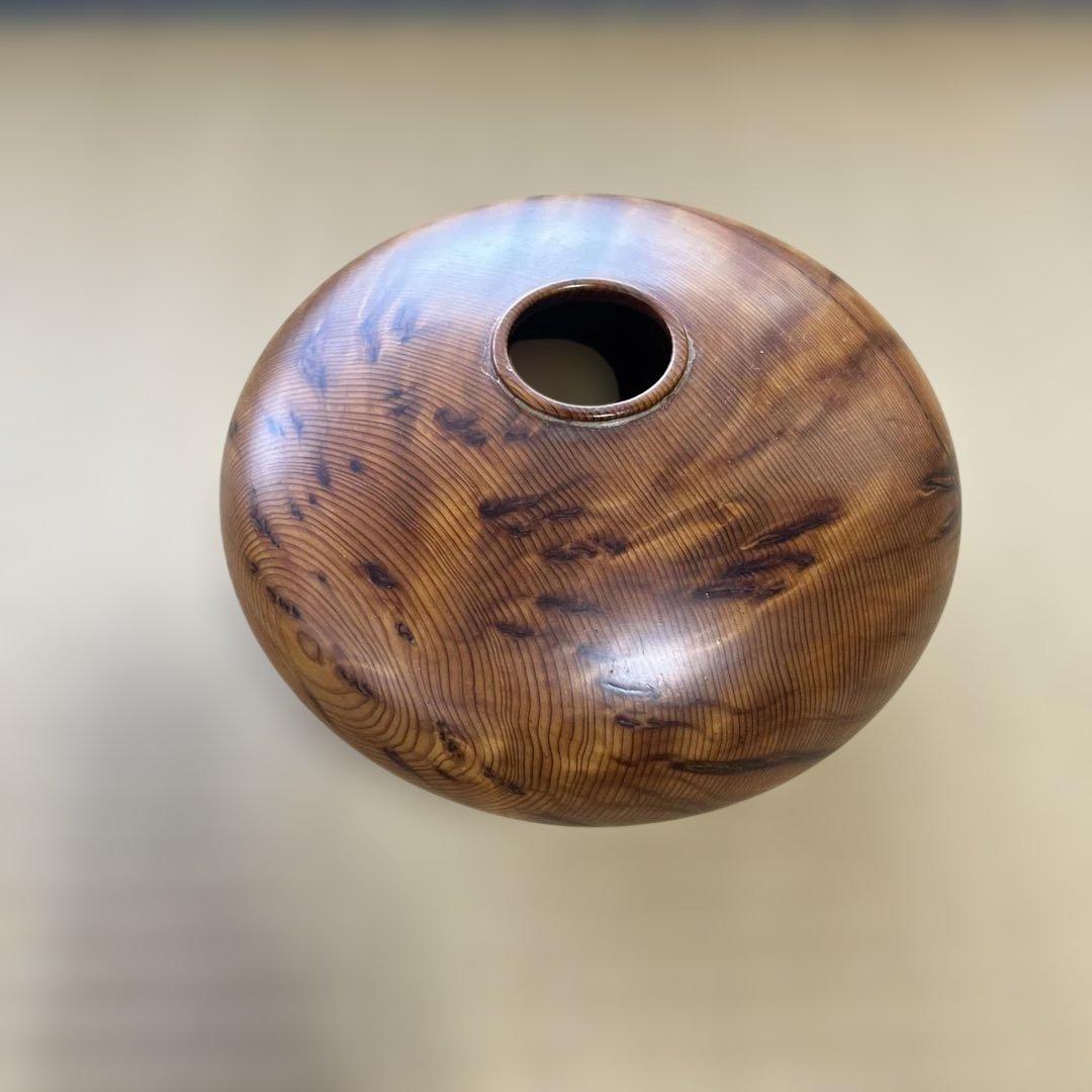 屋久杉　泡瘤　壺　花瓶　置物