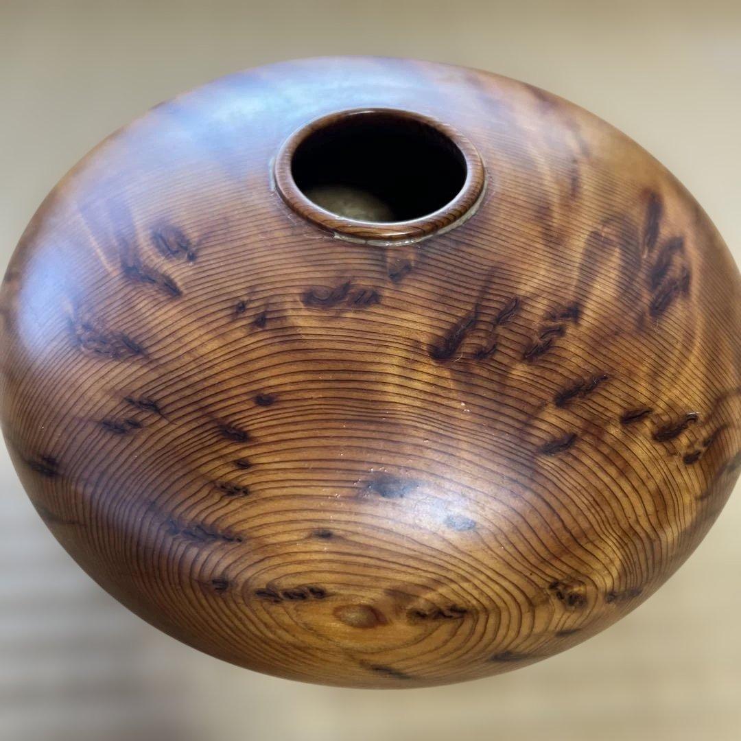 屋久杉　泡瘤　壺　花瓶　置物