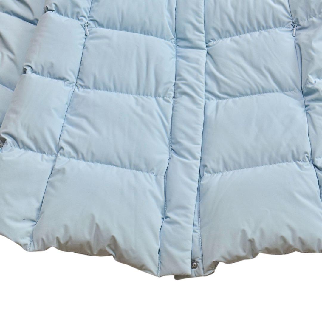 R*I様 良品 MaxMara ストレッチ ダウンコート水色 フーデット ファー