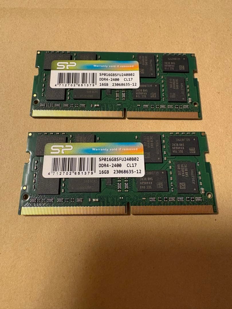 シリコンパワー ノートPC用メモリDDR4-2400 16GB×2枚