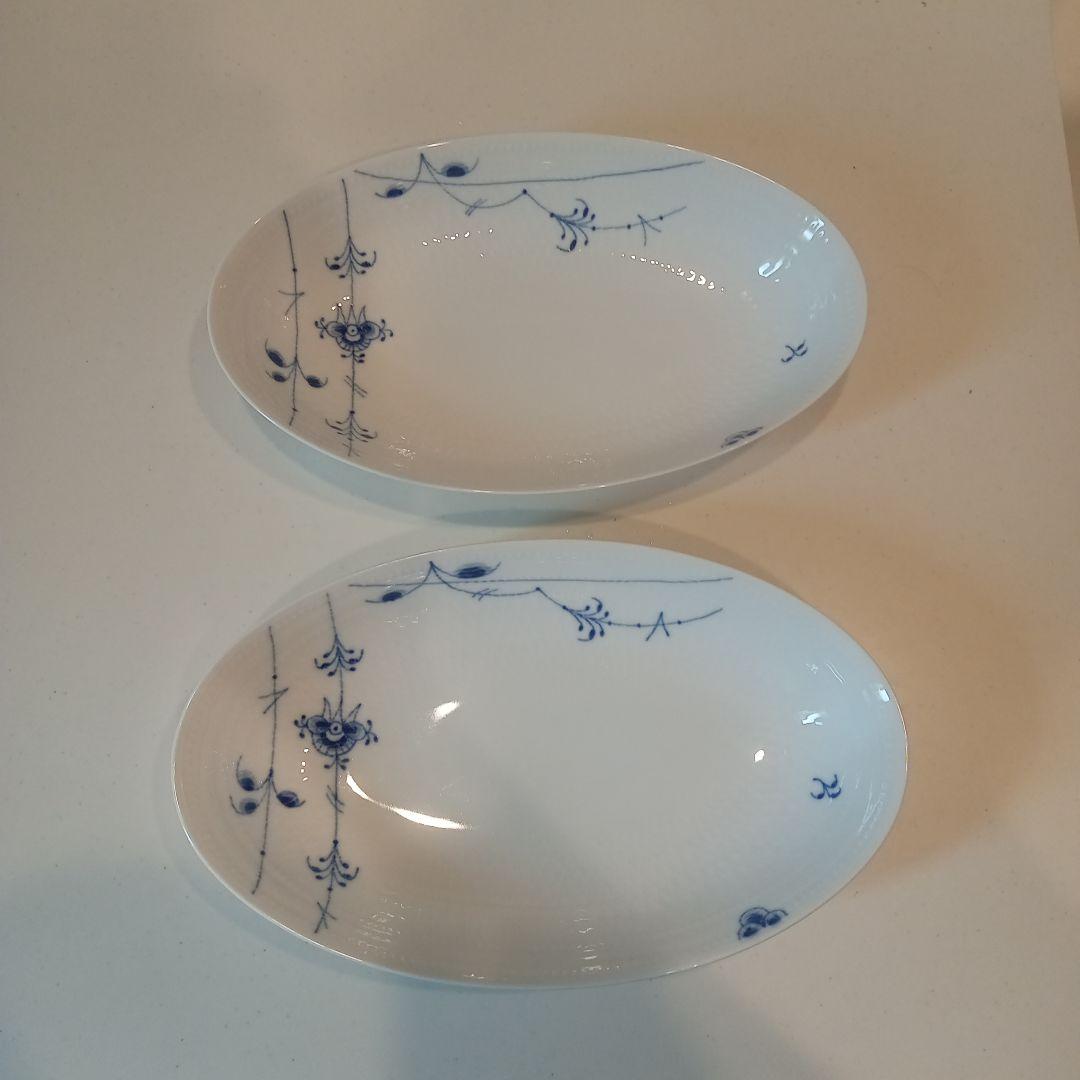 ロイヤル コペンハーゲン ブルーパルメッテ オーバルディッシュ 27cm