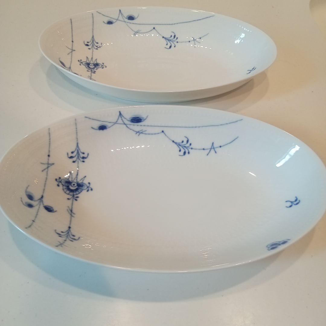 ロイヤル コペンハーゲン ブルーパルメッテ オーバルディッシュ 27cm