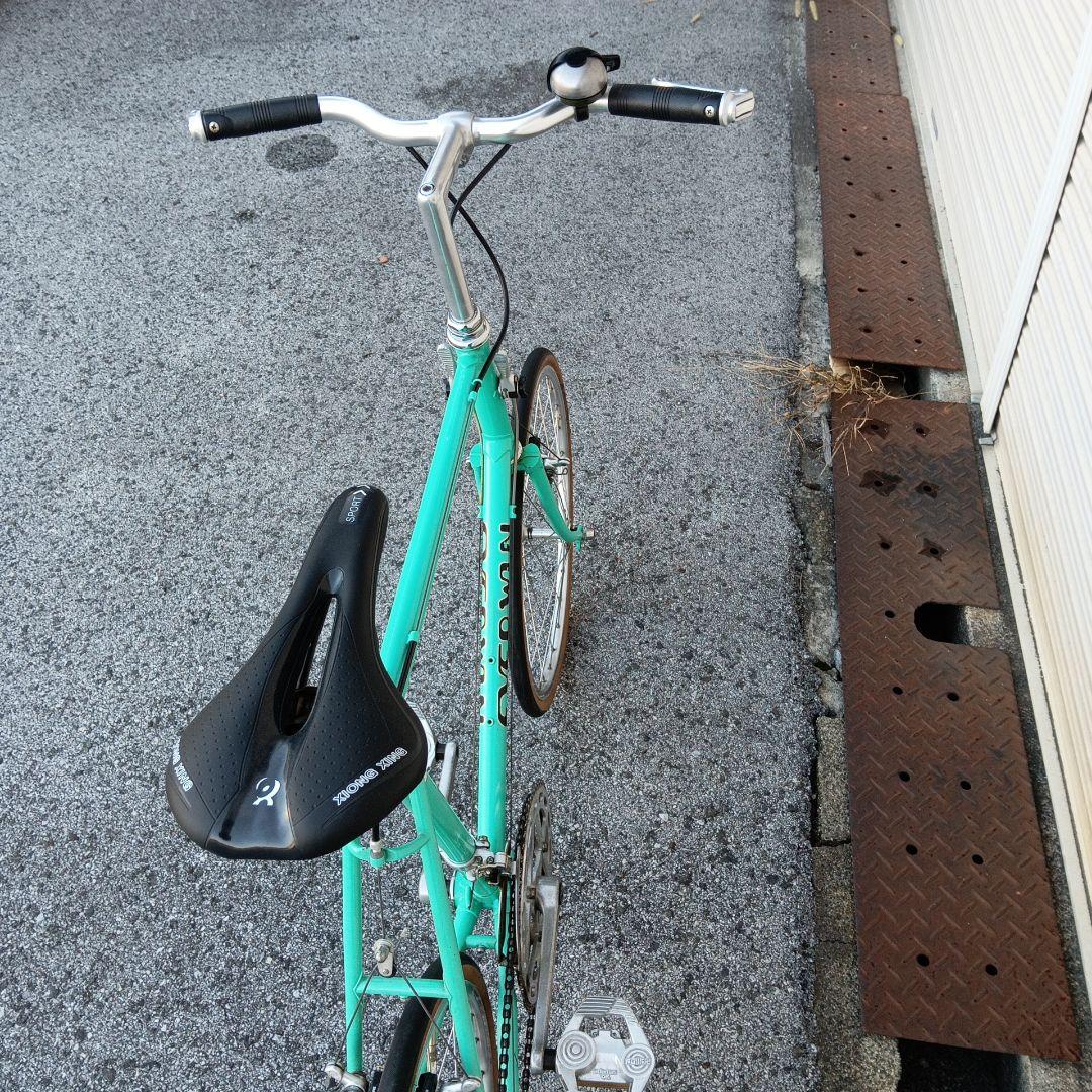 ターコイズ スチールフレーム 小径自転車