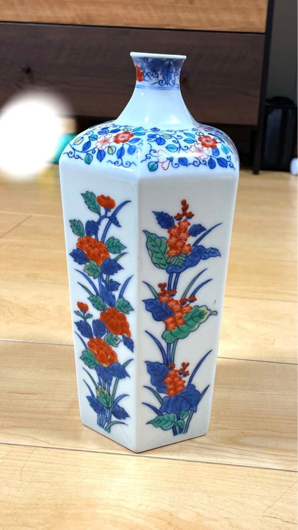 超美品　希少 右衛門 錦花模様花瓶