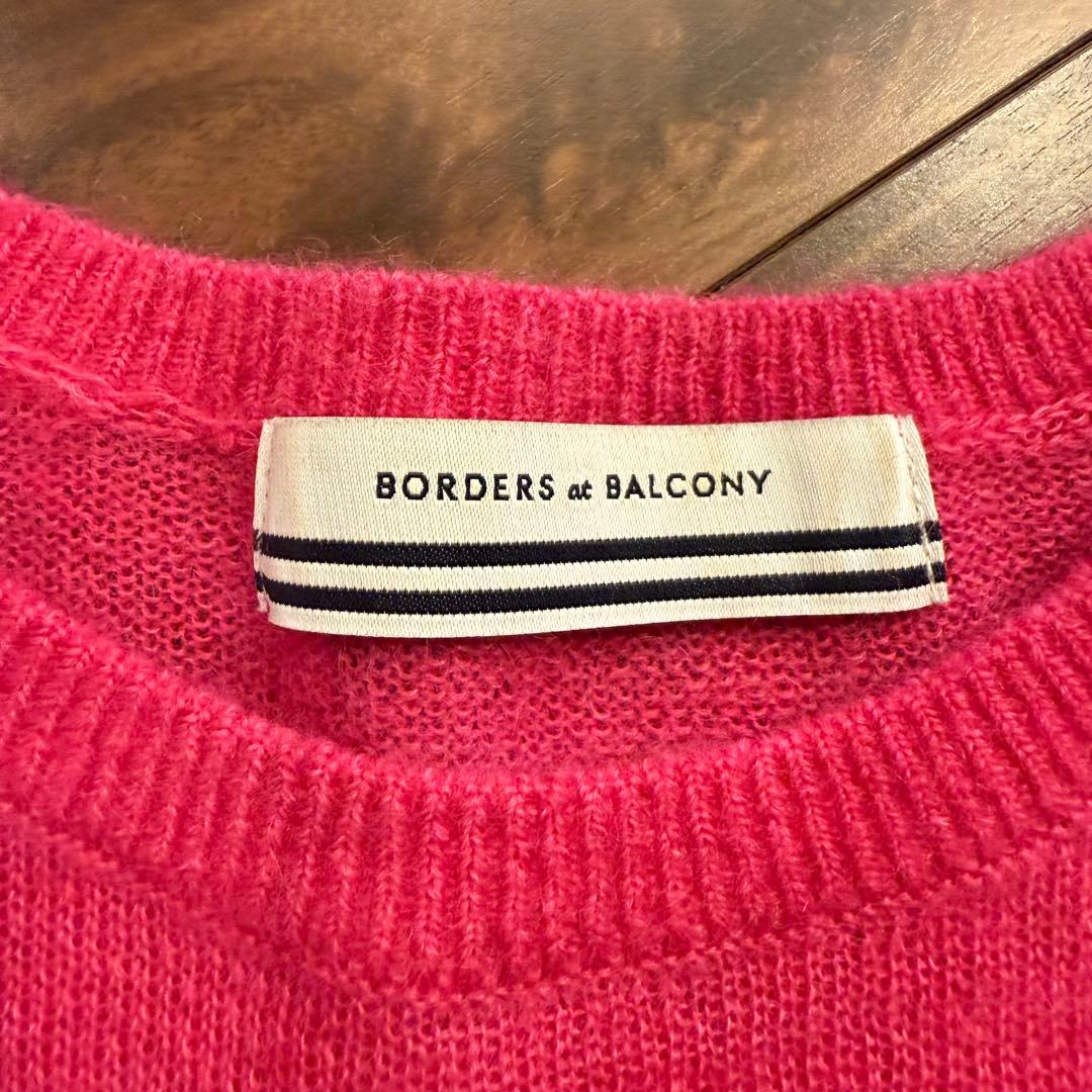 BORDERS at BALCONY ピンク 長袖ニット