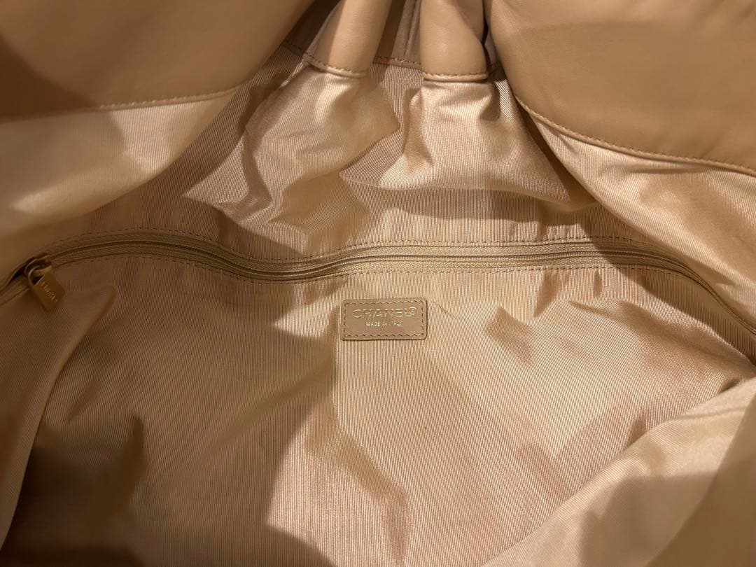 CHANEL 激レア マトラッセ ベージュ ウッドハンドル 袋 カード付