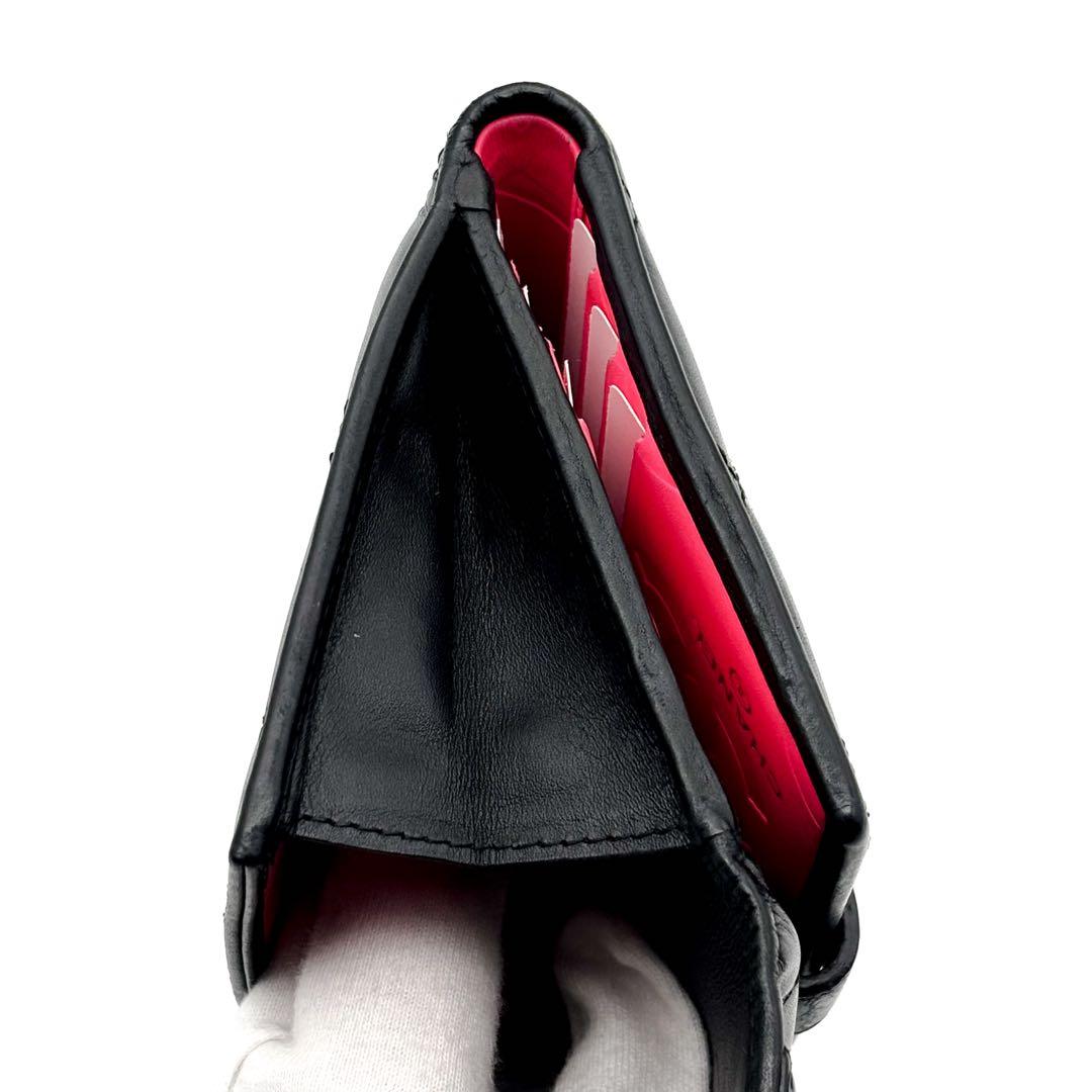 【極美品✨レア】シャネル CHANEL 財布 カンボンライン Wホック 二つ折