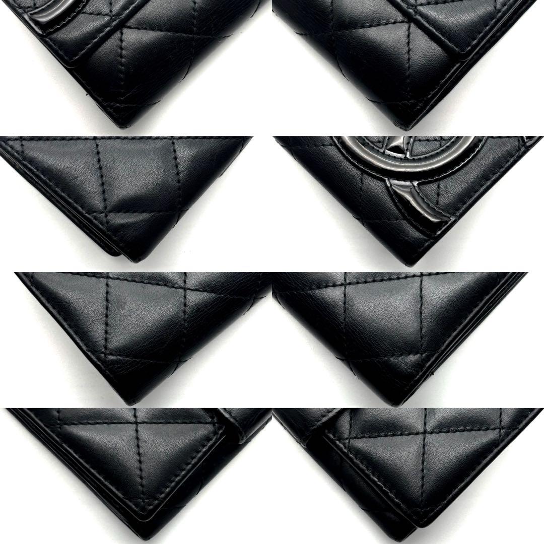 【極美品✨レア】シャネル CHANEL 財布 カンボンライン Wホック 二つ折